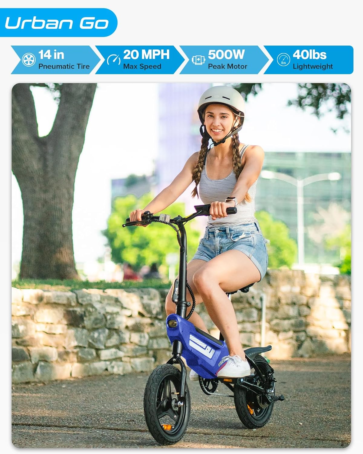 Urban Go Folding Electric Bike for Adults（US23）