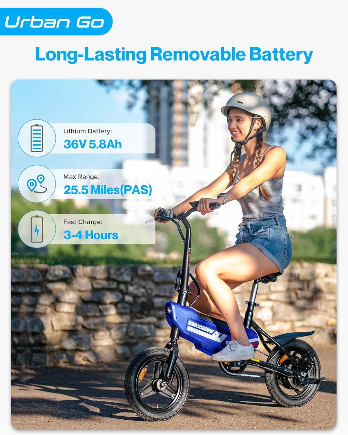 Urban Go Folding Electric Bike for Adults（US23）